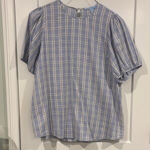 Draper James Womens Short Sleeve Blouse 1X